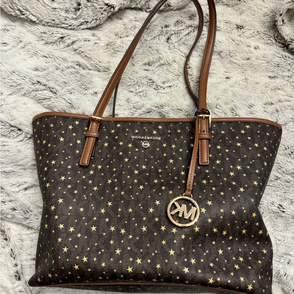 Michael Kors brown Star tote.